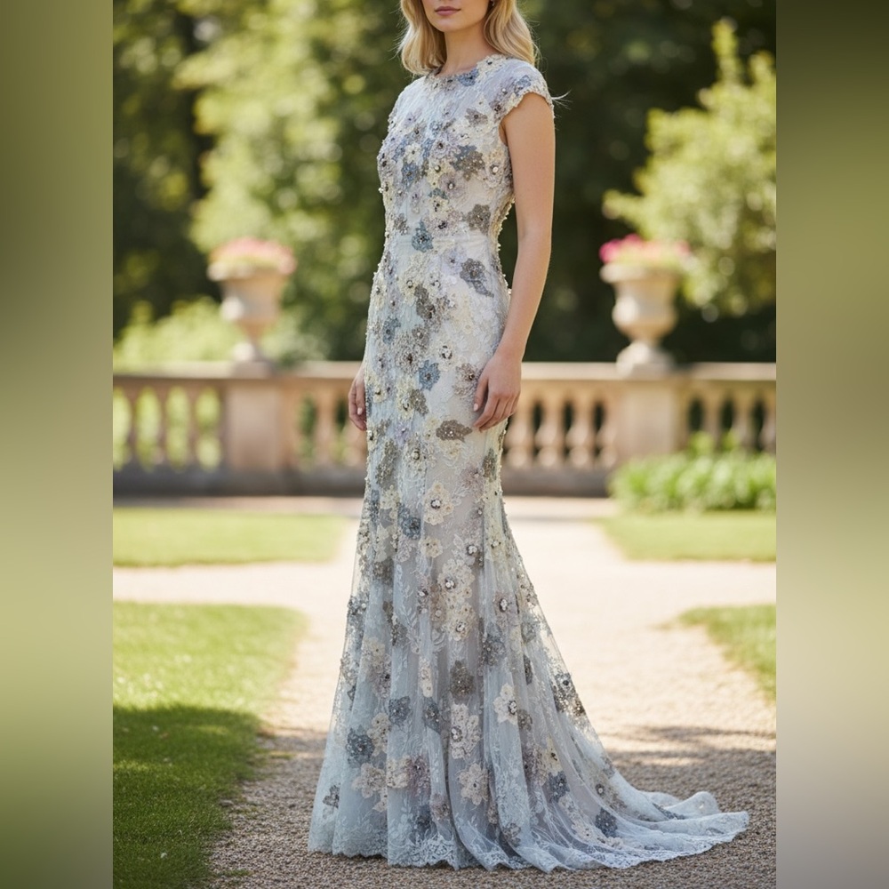 Elegant Floral Wedding Dress